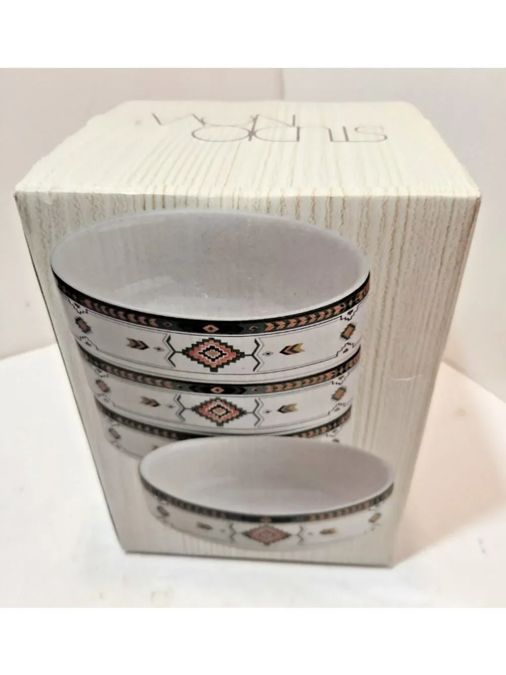 Vintage Studio Nova Adirondak Fruit, Berry, Dessert Bowl Set of 4 NIB